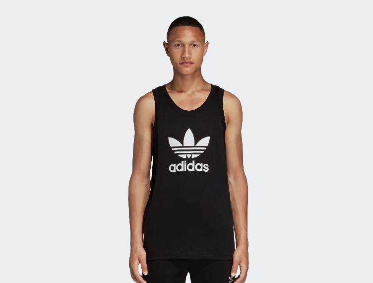 CANOTTA ADIDAS UOMO DV1509 TREFOIL TANK BLACK NOIR SPORTIVA PALESTRA ORIGINALE